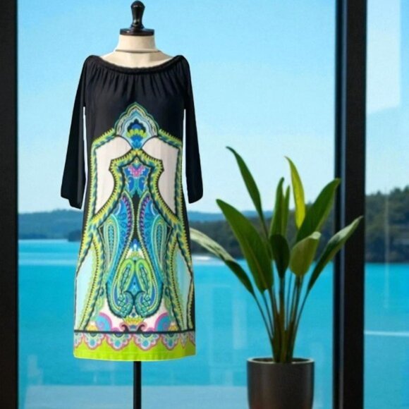 SOHO Apparel 3/4 Sleeve Pullover Dress - Picture 1 of 9